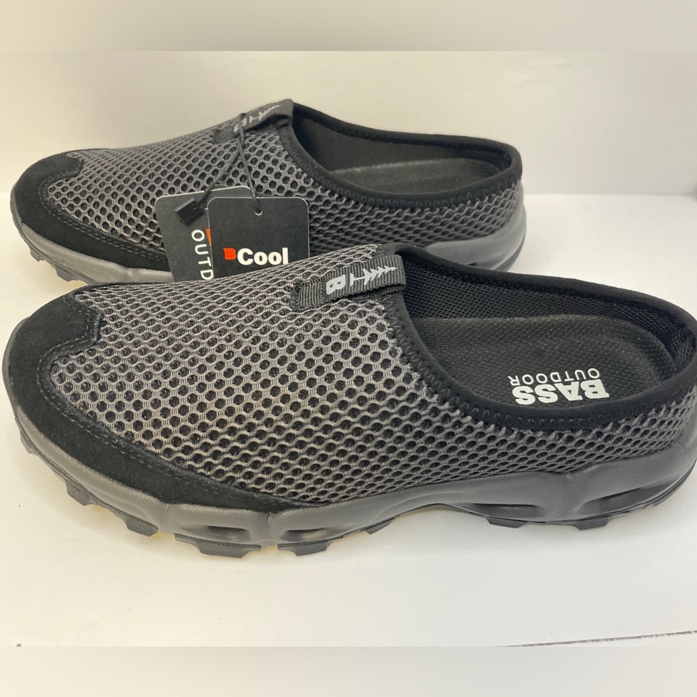 BASS OUTDOOR Aqua Mesh Slide Flat Hiking Water Shoes Women’s 7 new in box black